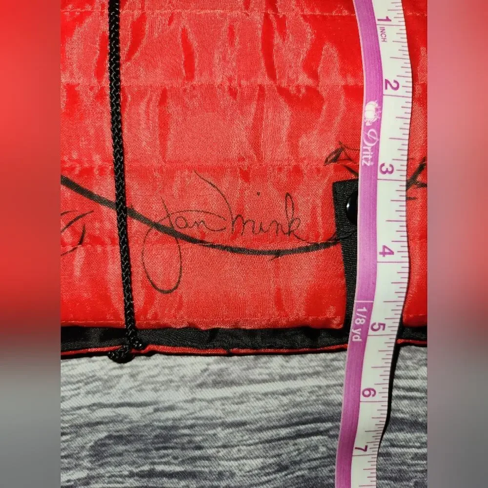 Vintage Mink Co. Red Floral Roll Up Jewelry‎ Organizer Travel
